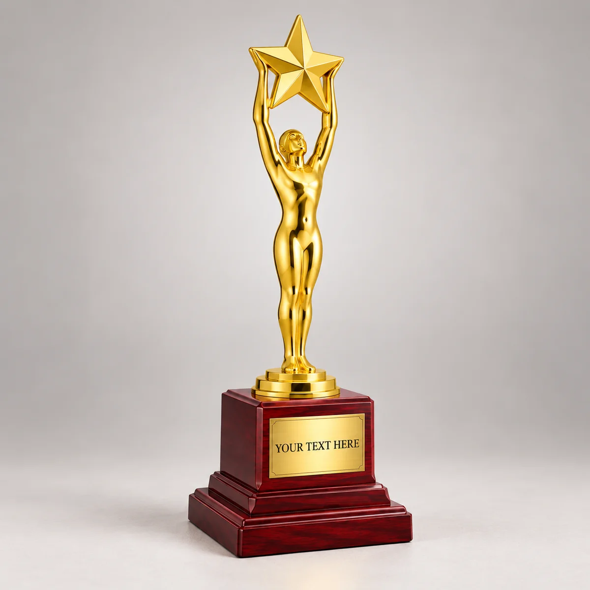 Gold Victory Figure Star Trophy - view 2